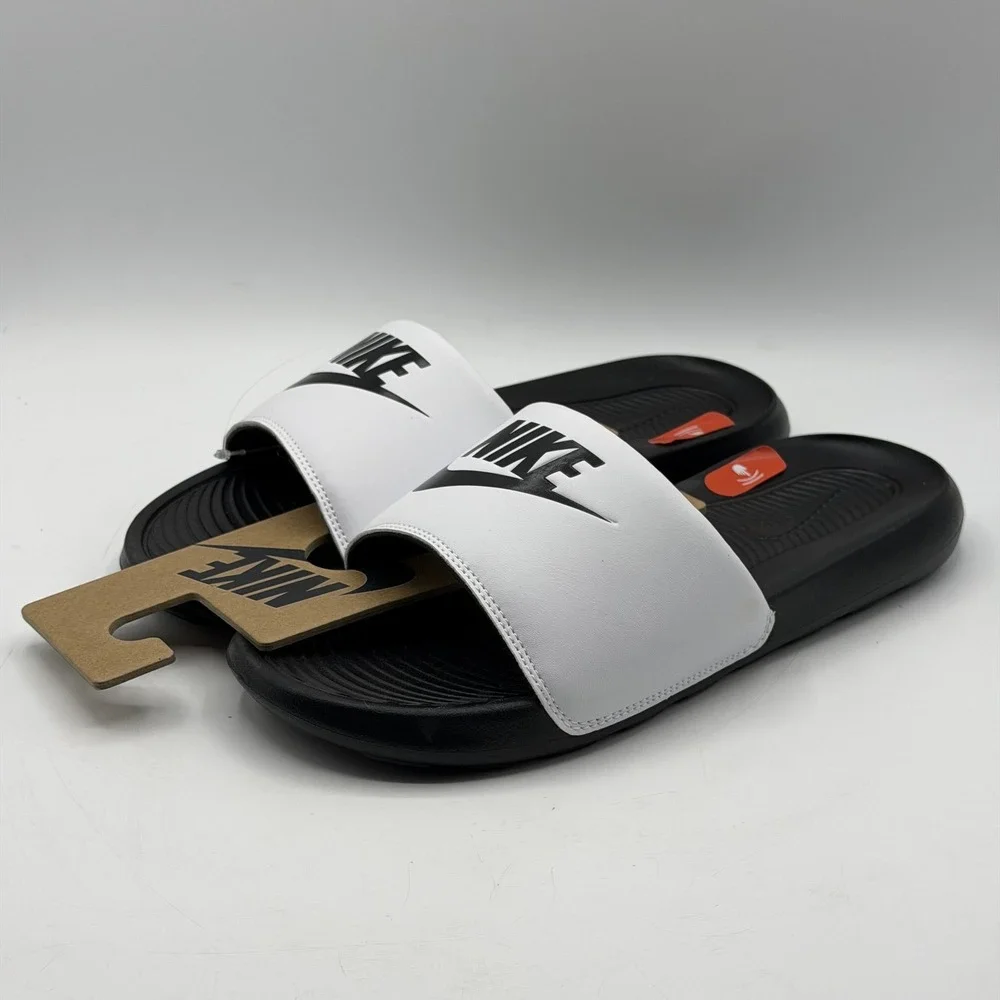 Nike Victori One CN9675-005 Mens Size 8 Black White Slide Synthetic Casual Shoes